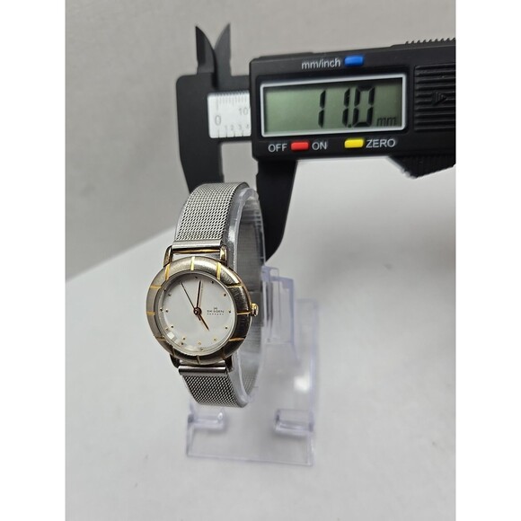 Skagen Denmark 3SGS Women Quartz Mesh Watch Two Tone White Dial New Battery 26mm - Picture 7 of 11